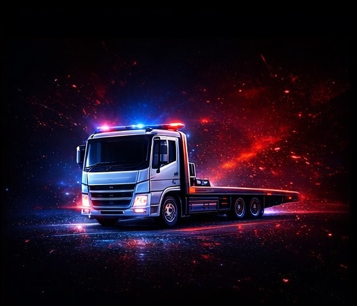 Flatbed tow truck